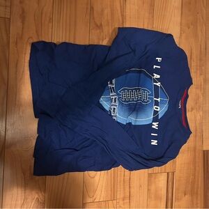 Chaps Navy Blue Shirt with Red Trim